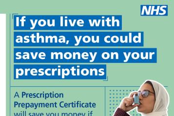 NHS graphic - people with long-term conditions like asthma could save money on their prescriptions