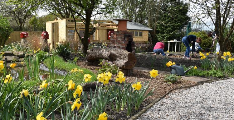 Community open day at the Carers’ Resource allotment in spring 2022