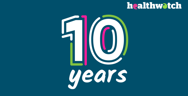 Healthwatch 10th anniversary logo