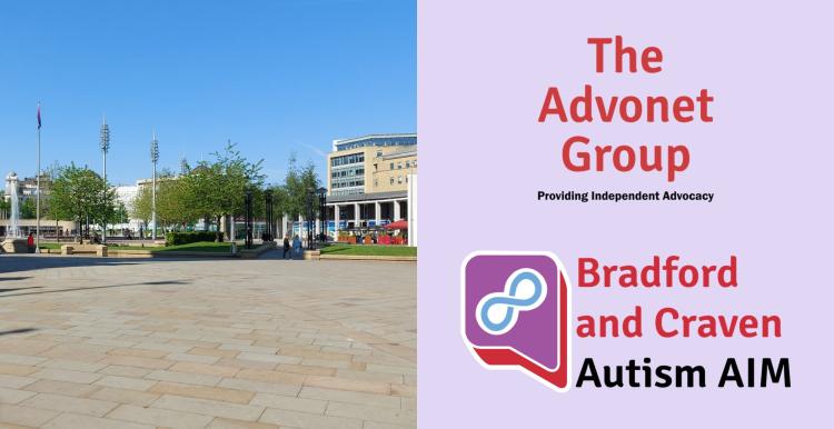 Promotional graphic for Bradford and Craven Autism AIM from The Advonet Group
