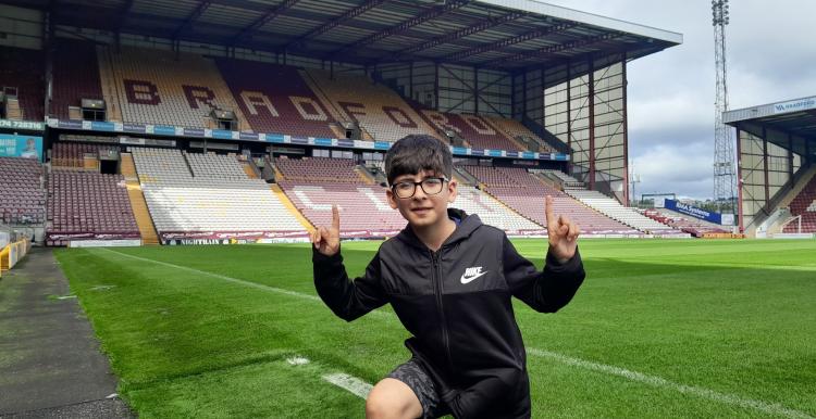 Young carers were given a tour of Bradford City’s stadium