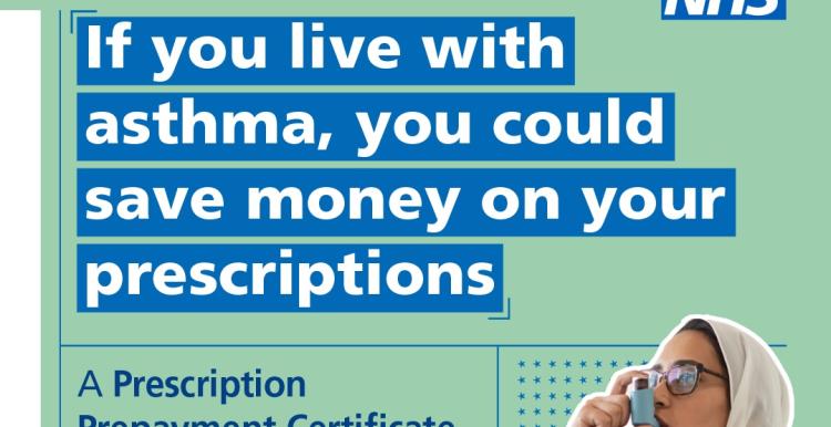 NHS graphic - people with long-term conditions like asthma could save money on their prescriptions