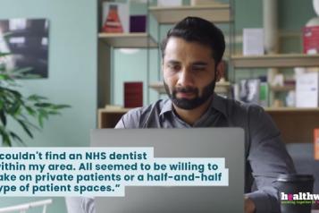 An image from a video featuring people's feedback about NHS dentistry in West Yorkshire