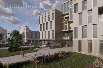 An artist's impression of the planned health and wellbeing centre in Keighley