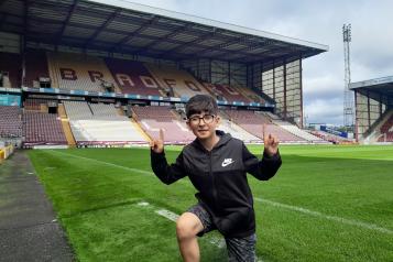 Young carers were given a tour of Bradford City’s stadium