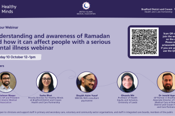 Understanding and awareness of Ramadan and how it can affect people with a mental illness webinar