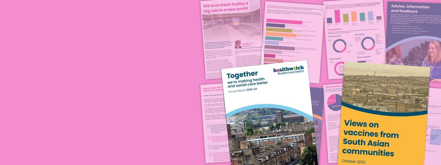 Image of pages from Healthwatch reports